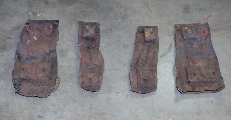 1965 chevrolet impala bucket seat floor brackets - set of 4