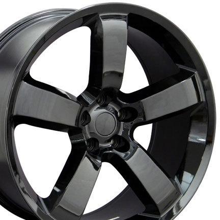 22" black charger wheels set of 4 rims fit dodge