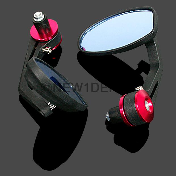 Claret red motorcycle reversible bar end rear view mirror for 7/8" yamaha 2 pcs