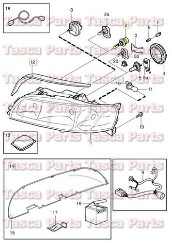 Brand new oem longlife main beam head lamp light bulb 98-09 volvo c70 s60 v70