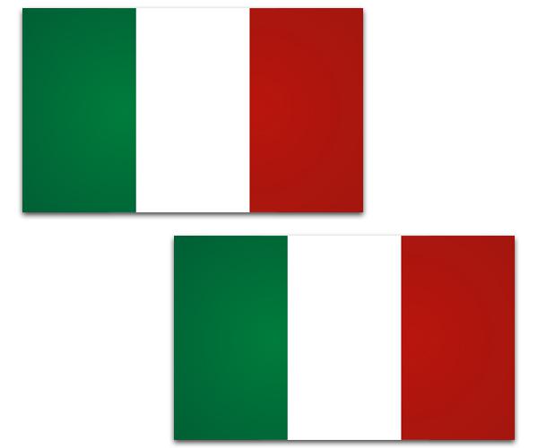 Italy flag decal set 3"x1.8" italian italia vinyl car window bumper sticker zu1