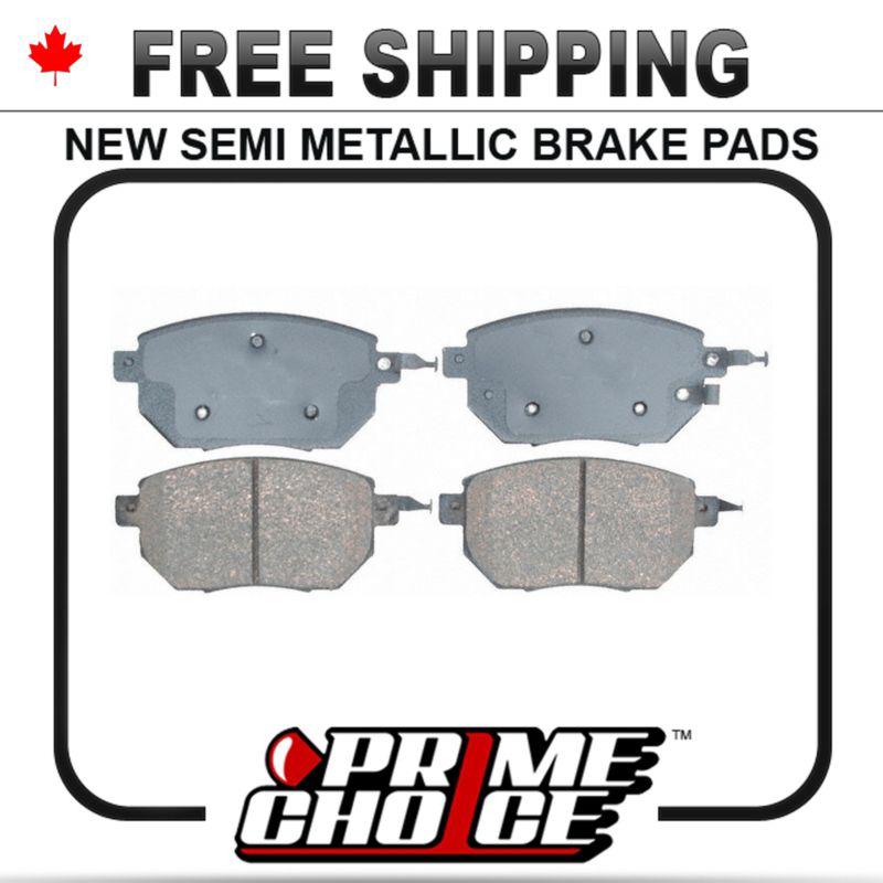 New premium complete set of front metallic disc brake pads with shims