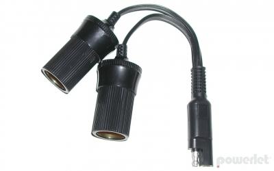 Powerlet sae to dual cigarette socket y cable