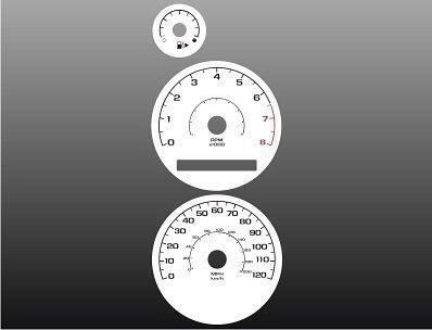 2005-2008 chevrolet cobalt instrument cluster white face gauges 05-08