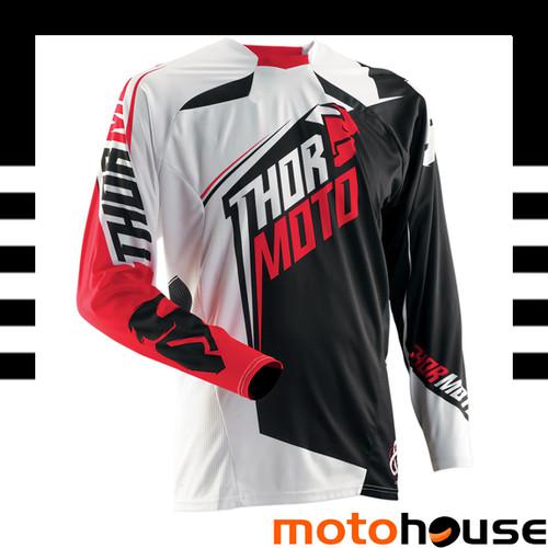 Thor mens core razor jersey mx offroad dirt motocross red white black 