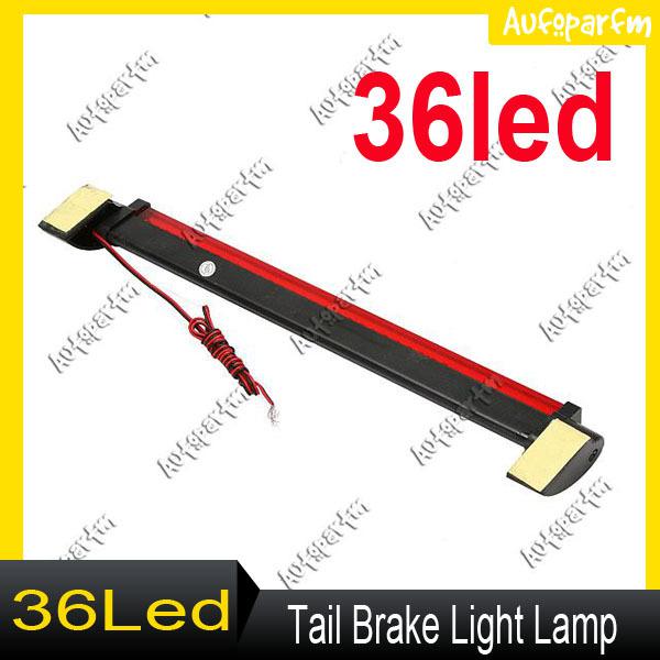 Car red 36 led tail lamp blub 12v universal third rear brake light self adhesive