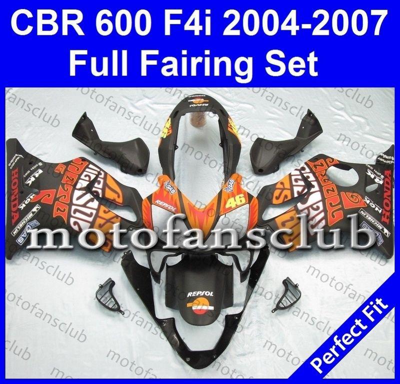 Fit honda cbr600 f4i 04 05 06 07 cbr 600f 2004 2005 2006 2007 fairing #22 b