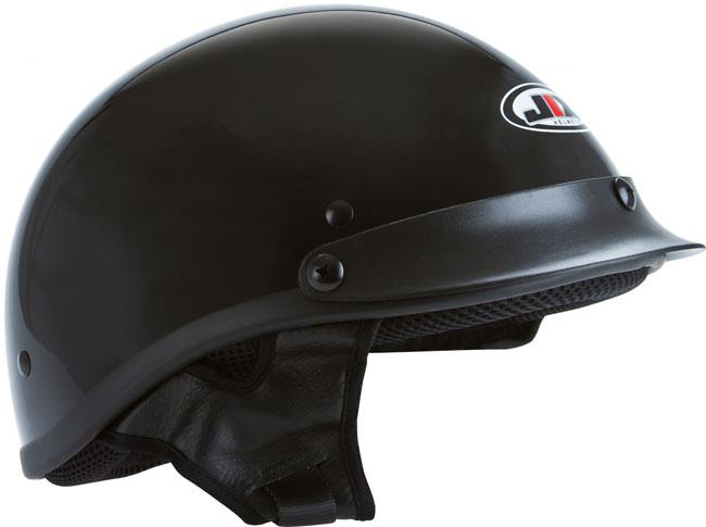 New dot gloss black half-beanie motorcycle  helmet-sm