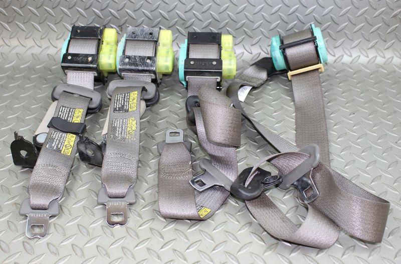 03-12 chevy express set 4 oem rear seatbelts for back bench seats passenger post