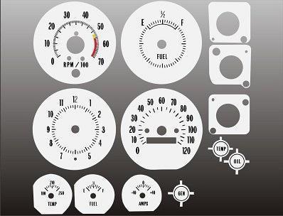 Purchase 1970-1972 Monte Carlo Chevelle Instrument Cluster White Face ...