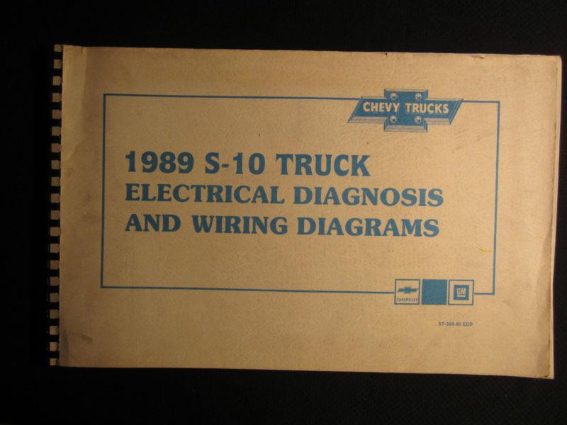 1989 chevrolet s-10 truck electrical diagnosis wiring diagrams service manual 