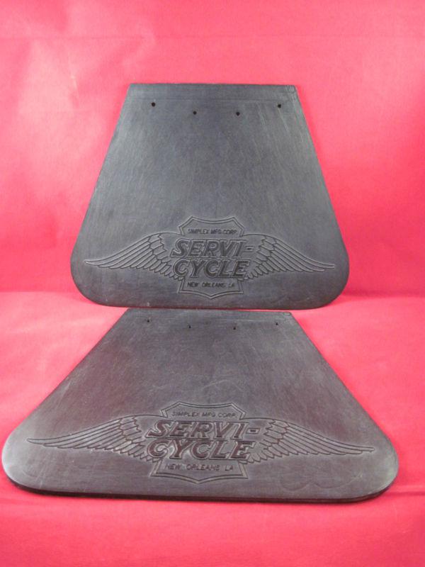 Simplex servi-cycle mud flap embossed motorcycle parts new reproduction lot #a