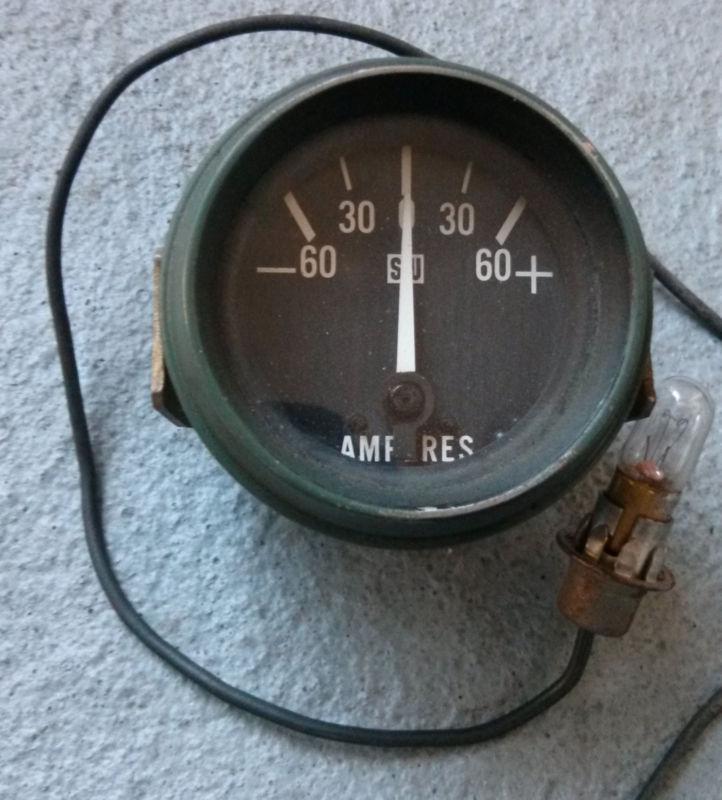 Vintage stewart warner gauge - ampres ammeter amp meter 2 1/16" - free shipping!