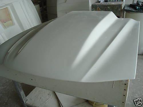 Fiberglass 4" cowl bolt-on mustang hood 94-04