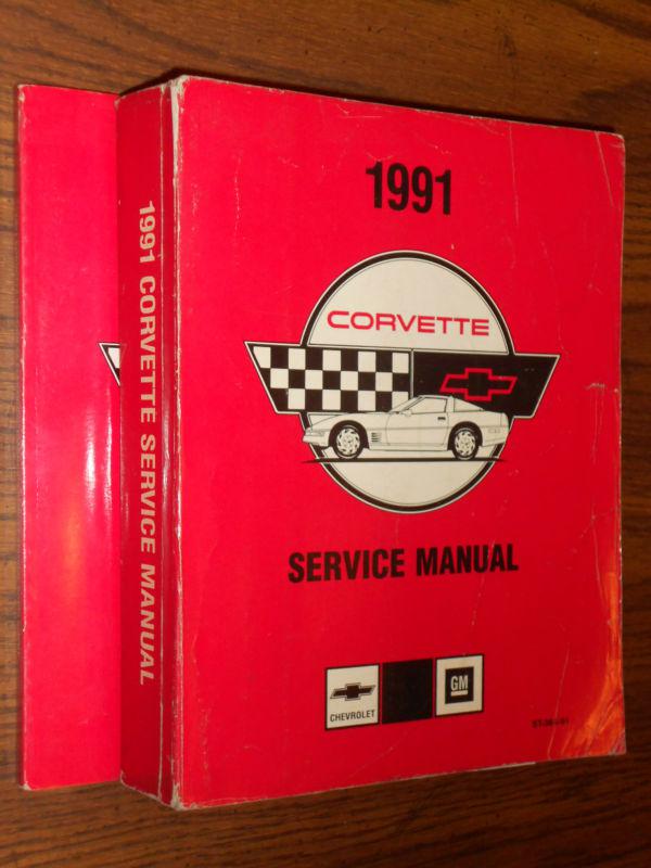 1991 corvette shop manual set / original shop book set!