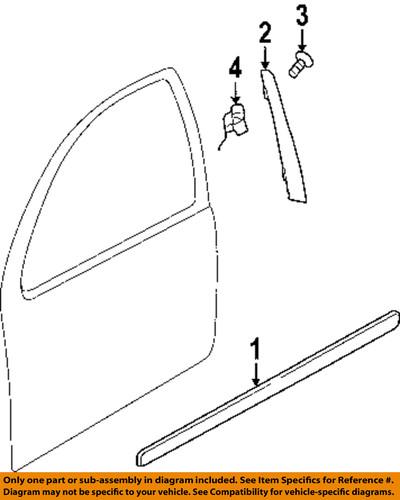 Volkswagen oem 1k3837901d03c front door-frame molding