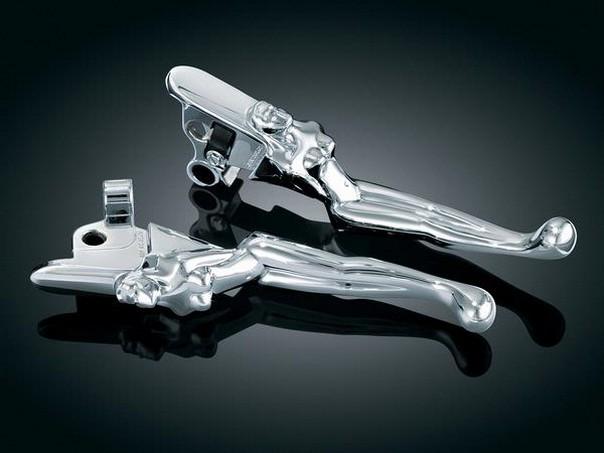 Kuryakyn silhouette levers chrome for harley flht flhr flhx fltr 2008-2012