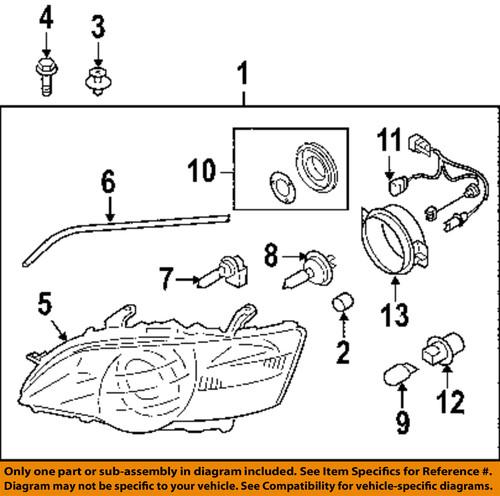 Subaru oem 84001ag42c headlight-headlamp assembly