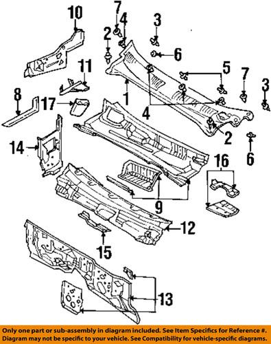 Dodge oem 6504980aa cowl-cowl top panel pin