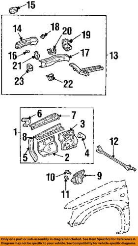 Toyota oem 5373206050 fender-upper rail