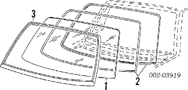 Db7362gty 1988-93 lincoln continental back rear window glass heated