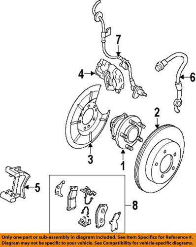 Mazda oem bpyk2671xb disc brake caliper/rear brake caliper