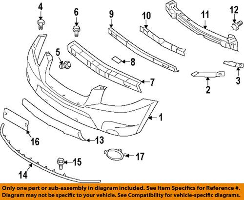 Hyundai oem 865910w000 front bumper-lower deflector