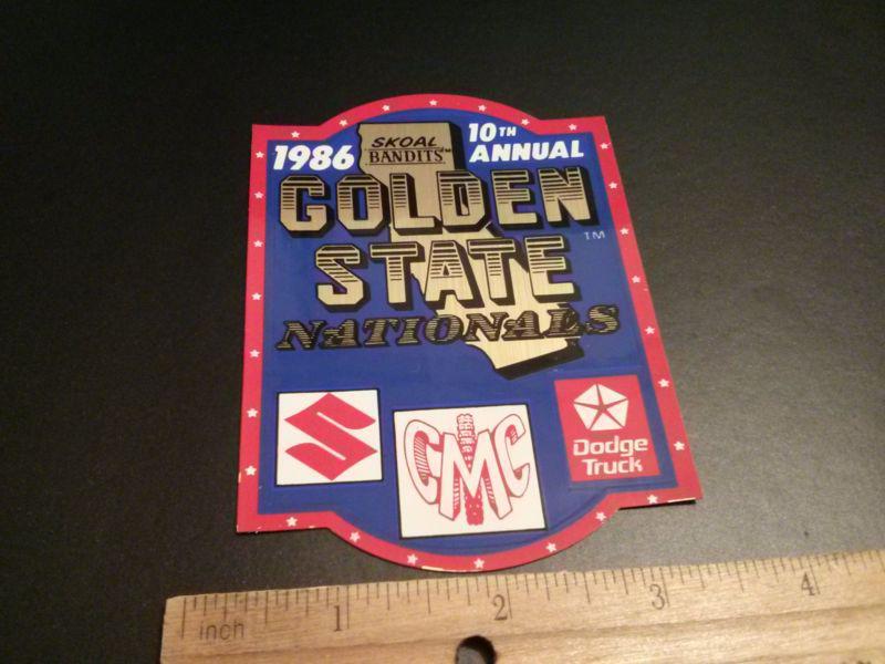 Vintage mx - nos cmc golden state nationals decal sticker old motocross ahrma