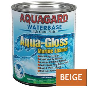 Brand new - aquagard aqua gloss waterbased enamel - 1qt - beige - 80022