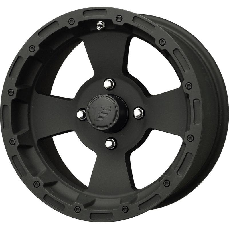 2 new 12x8 4+4 4x156 vision atv 161 bruiser black  wheels/rims