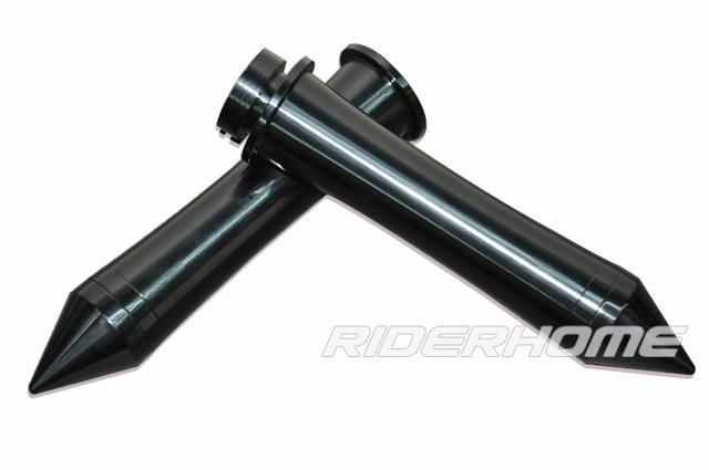 Black cnc billet suzuki gsxr 600 750 1000 hand grips spiked bar ends 7/8" inch