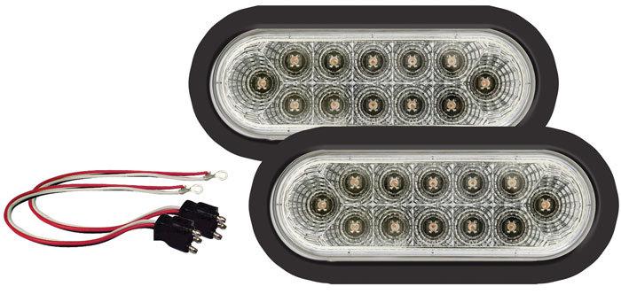 Optronics inc, micro-flex led 6" oval stop/turn/tail light set tll-22rk