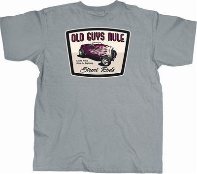 Purchase Old Guys Rule T-Shirt Cotton Old Guys Rule Street Rod Gray Men ...