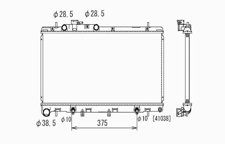 Replacement radiator 00-04 subaru outback auto transmission 3.0l h6 45111ae06a