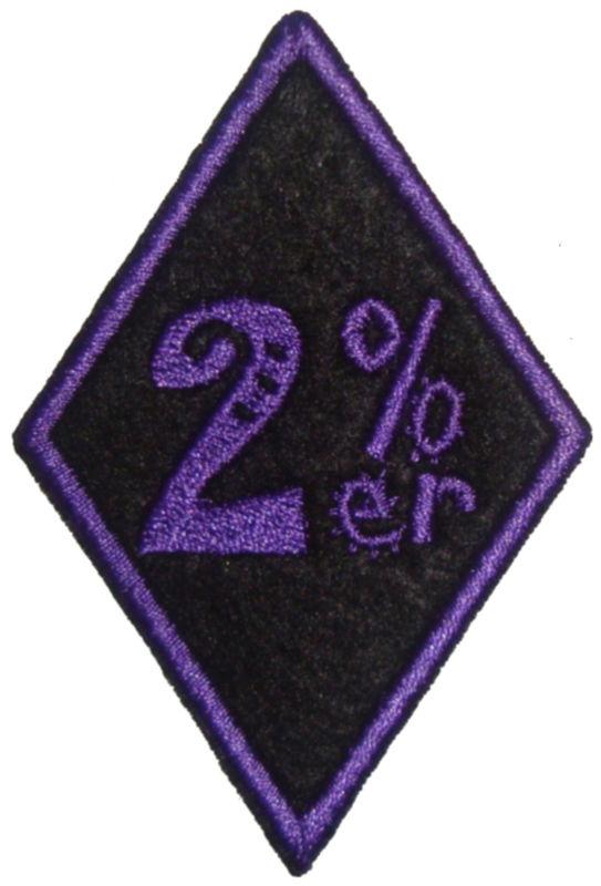 5 purple 2%er biker vest patch outlaw motorcycle mc percenter 1%er 99%er hd usa