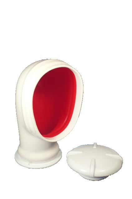 3" pvc cowl vent oval uv resistant 