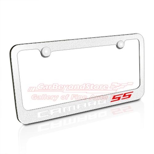 Chevrolet camaro ss silver ice metallic custom color match license plate frame