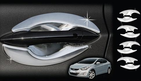 Chrome door handle catch bowl molding cover c317 for 2011 - 2013 hyundai elantra