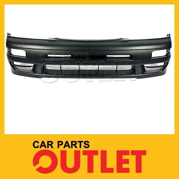 97 98 99 nissan maxima front bumper primered black smooth facial plastic w/o fog