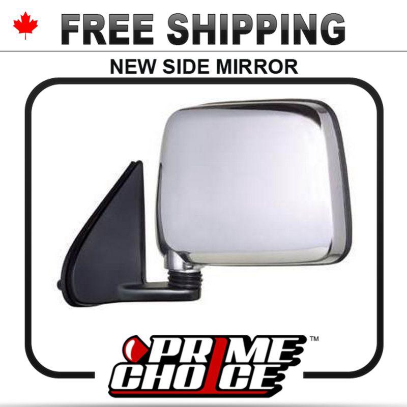 New manual chrome driver side view mirror 1993-1995 nissan pathfinder left door