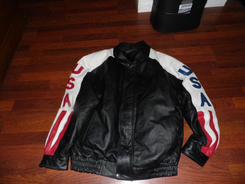 Oscar piel usa leather jacket medium m