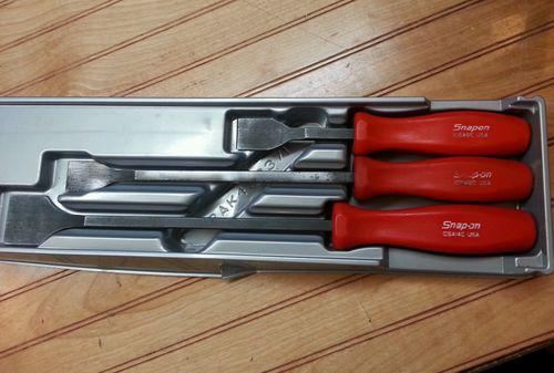 Snap on carbon scraper set 3 pc. red hard handle rare brand  hard to find 
