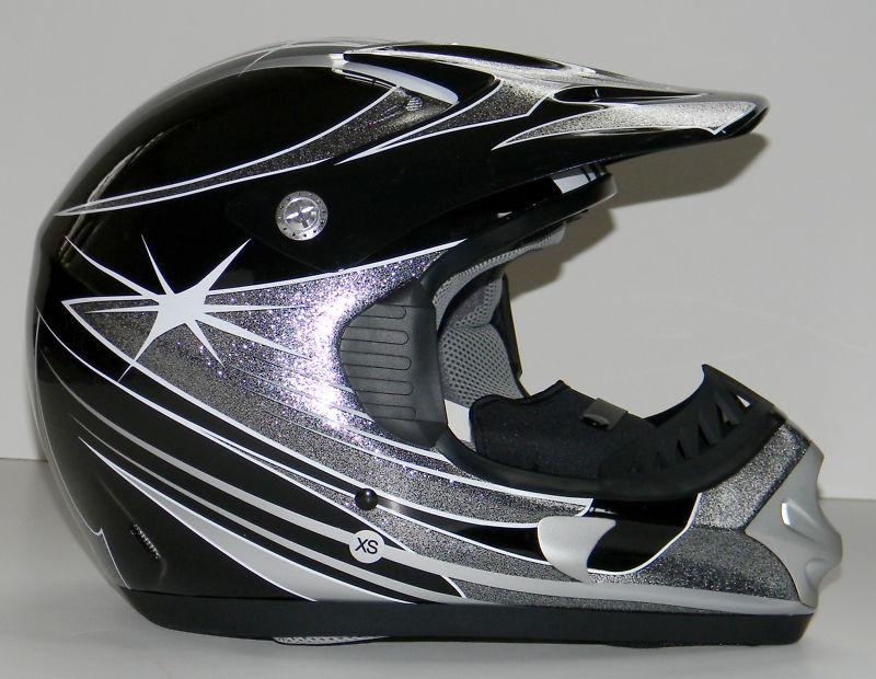 New brp ski-doo can-am snowcross helmet for  atv snowmobile motocross black (xs)