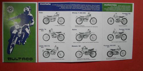 Bultaco many models, photocopy factory sales brochure 