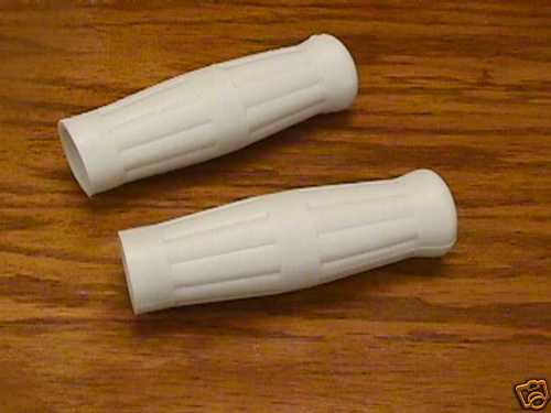 Vintage nos white rubber grips fits hd 1" h/bars  