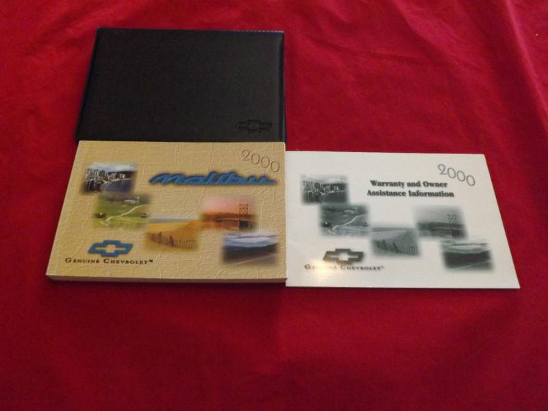 2000 chevrolet chevy malibu owner's manual guide set black case & warranty info