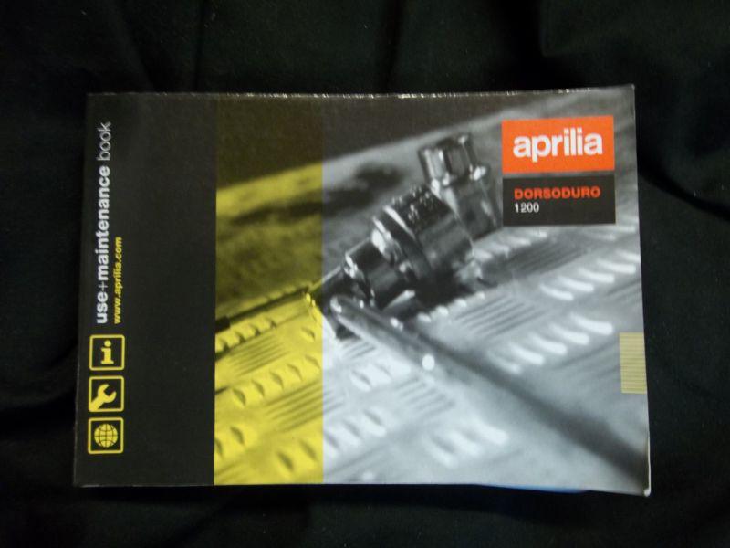 Used aprilia dorsoduro 1200 oem owners maintenance manual *b851