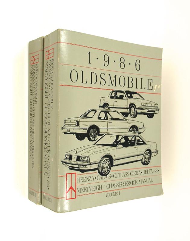 1986 oldsmobile factory chassis service manual 2 volume set