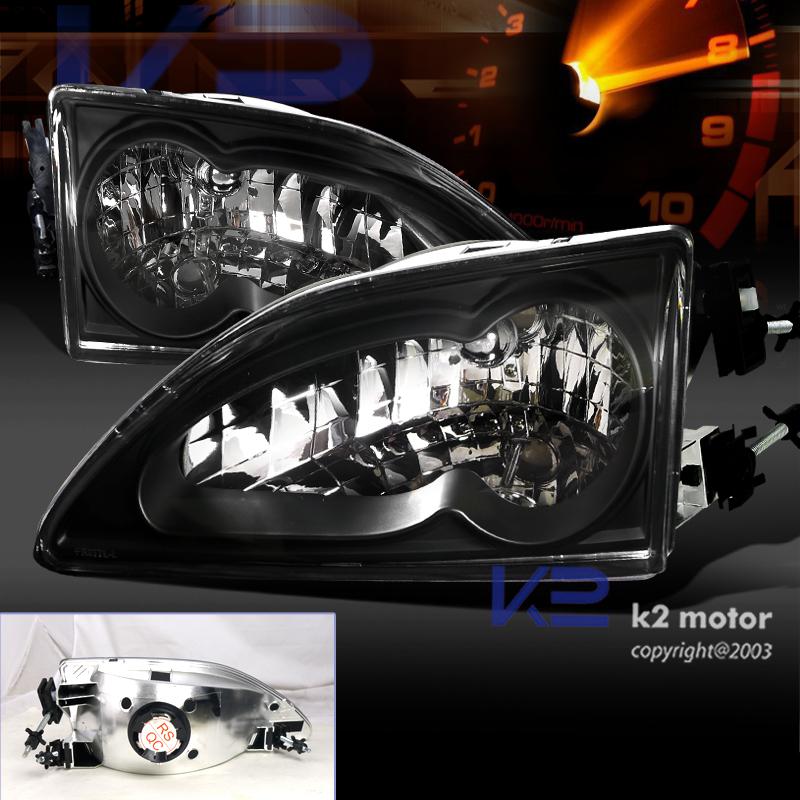 1994-1998 ford mustang v8 crystal black headlights left+right