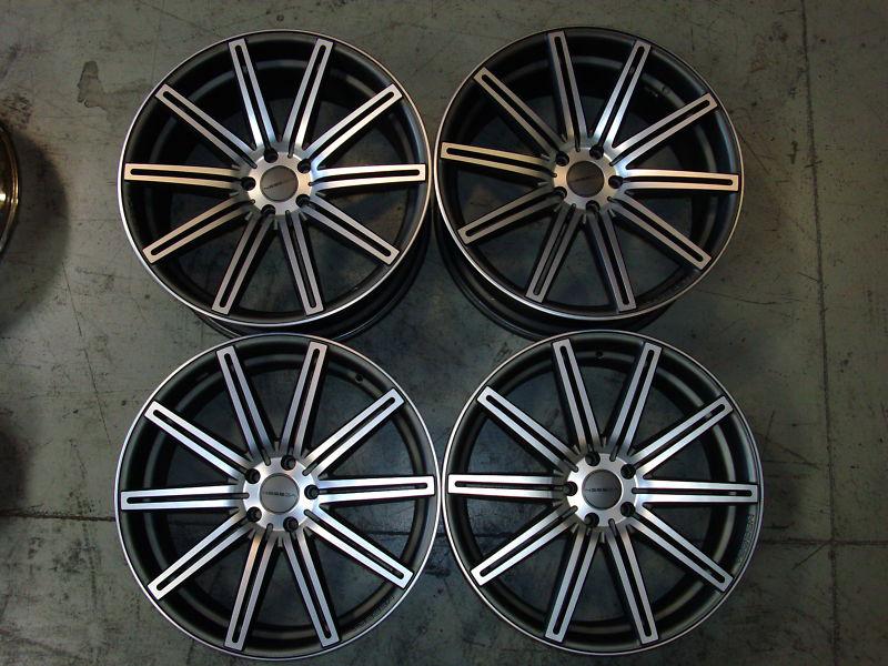 Four 22" 5-120 vossen cv4 stagger fit wheels